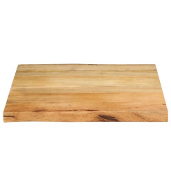 Dessus de table 60x60x3,8 cm bord vivant bois massif manguier