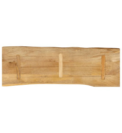 Dessus de table 110x40x3,8 cm bord vivant bois massif manguier