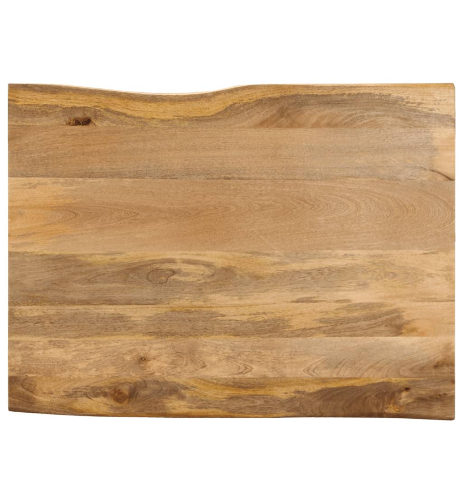 Dessus de table 110x80x2,5 cm bord vivant bois massif manguier