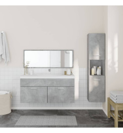 Ensemble de meubles de salle de bain 3 pcs gris béton