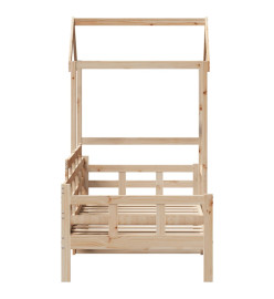 Lit de jour avec toit 80x200 cm bois de pin massif