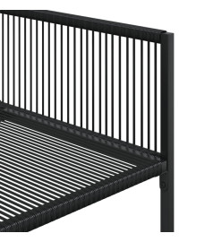 Ensemble à manger de jardin 17 pcs noir résine tressée