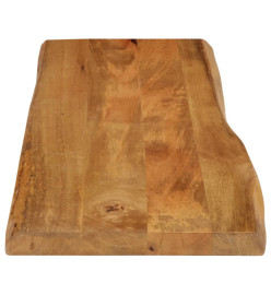 Dessus de table 140x40x2,5 cm bord vivant bois massif manguier