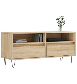 Meuble TV chêne sonoma 100x34,5x44,5 cm bois d'ingénierie