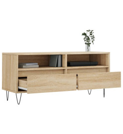 Meuble TV chêne sonoma 100x34,5x44,5 cm bois d'ingénierie