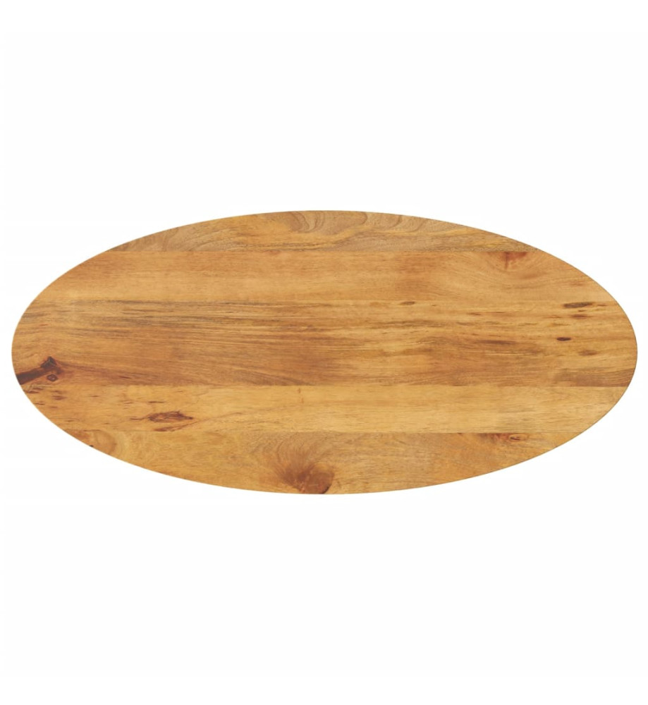 Dessus de table 80x40x3,8 cm ovale bois massif de manguier