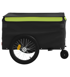 Remorque de vélo noir et vert 45 kg fer