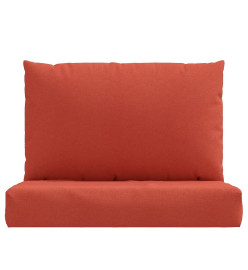 Coussins de palette lot de 2 rouge mélangé tissu