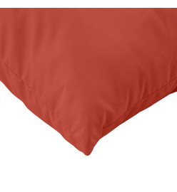 Coussins de palette lot de 2 rouge mélangé tissu