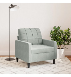 Fauteuil Gris clair 60 cm Velours