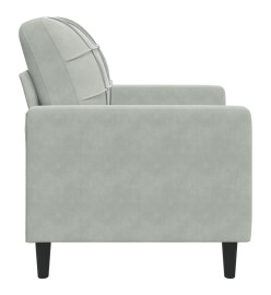 Fauteuil Gris clair 60 cm Velours