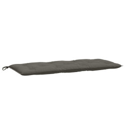 Coussin de banc de jardin gris foncé mélangé 120x50x7 cm tissu