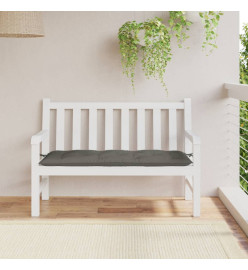 Coussin de banc de jardin gris foncé mélangé 120x50x7 cm tissu