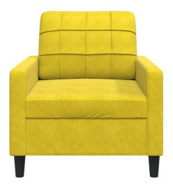 Fauteuil Jaune 60 cm Velours