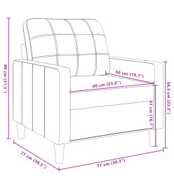 Fauteuil Vert foncé 60 cm Velours