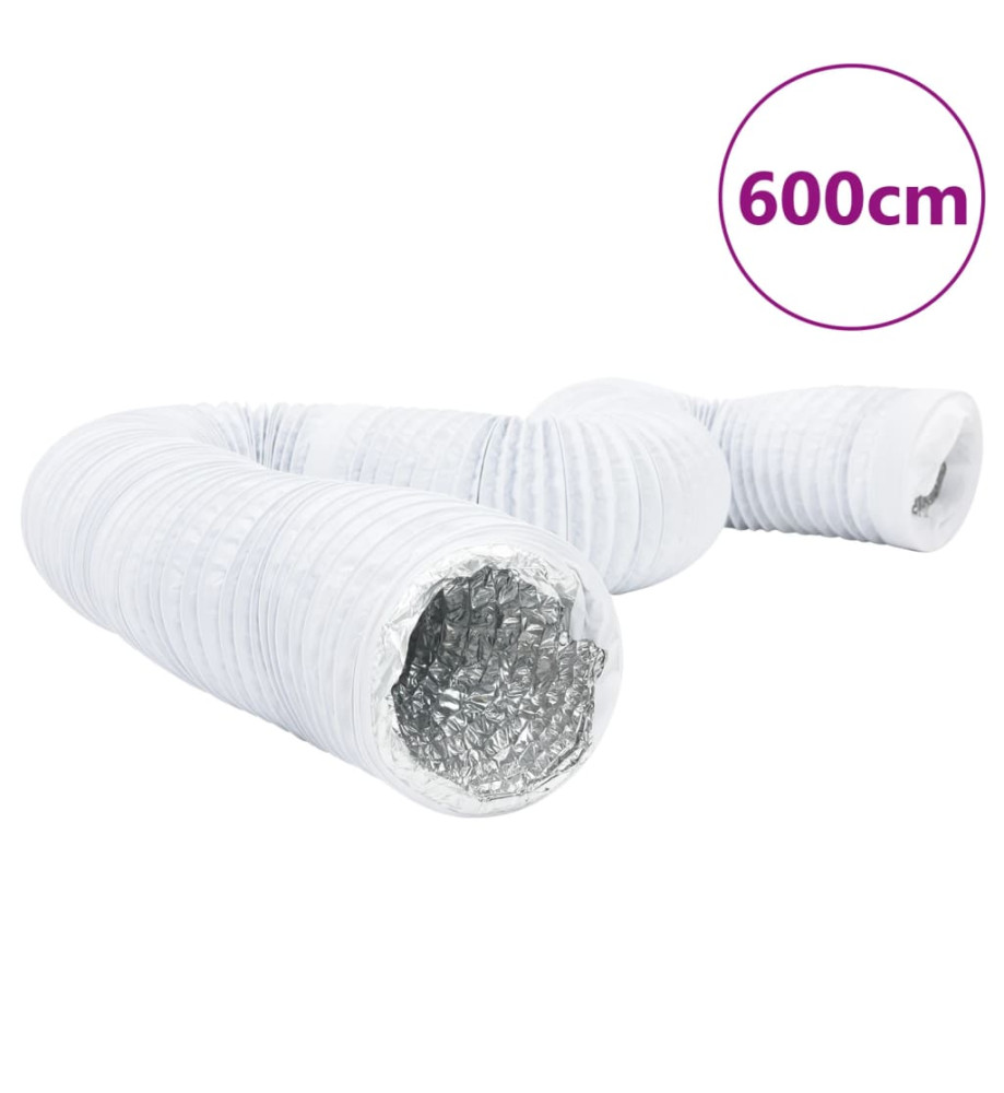 Conduit de ventilation aluminium et PVC 6 m Ø12,5 cm