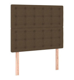 Sommier à lattes de lit avec matelas Marron foncé 90x200 cm