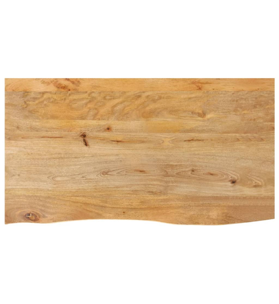 Dessus de table à bord vivant 120x60x3,8cm bois massif manguier