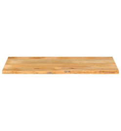 Dessus de table à bord vivant 140x60x2,5cm bois massif manguier