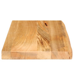 Dessus de table à bord vivant 40x30x3,8 cm bois massif manguier