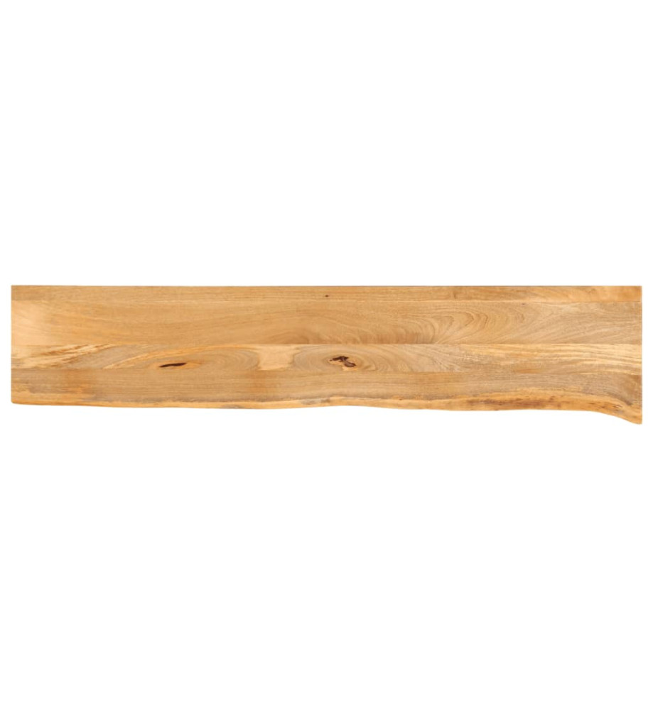 Dessus de table à bord vivant 180x40x3,8cm bois massif manguier