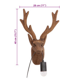 Lampe murale en forme d'animal 25 W 28x20x40 cm E27