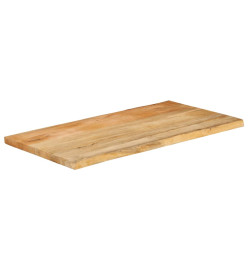 Dessus de table 100x60x2,5 cm bord vivant bois massif manguier