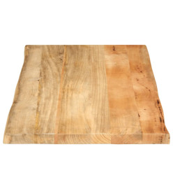 Dessus de table 100x60x2,5 cm bord vivant bois massif manguier