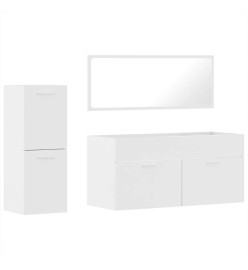 Ensemble de meubles de salle de bain 3 pcs blanc brillant