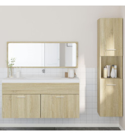 Ensemble de meubles de salle de bain 3 pcs chêne sonoma