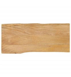 Dessus de table 100x40x3,8 cm bord vivant bois massif manguier