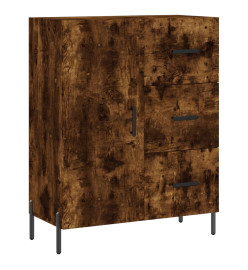 Buffet chêne fumé 69,5x34x90 cm bois d'ingénierie