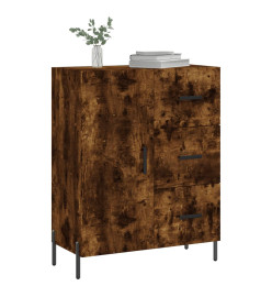 Buffet chêne fumé 69,5x34x90 cm bois d'ingénierie