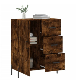 Buffet chêne fumé 69,5x34x90 cm bois d'ingénierie