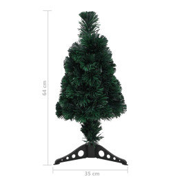 Arbre de Noël artificiel mince et support 64 cm fibre optique