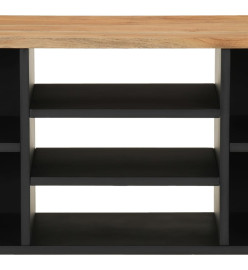 Meuble TV 100x33x46 cm bois d'acacia solide et d'ingénierie