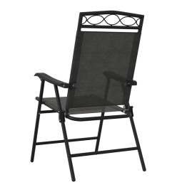 Chaises de jardin pliables lot de 8 en acier et textilène