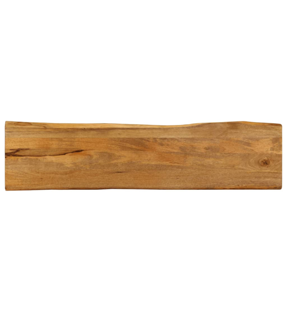 Dessus de table 180x40x3,8 cm bord vivant bois massif manguier