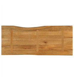 Dessus de table 140x60x3,8 cm bord vivant bois massif manguier