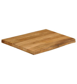 Dessus de table 80x80x2,5 cm bord vivant bois massif manguier