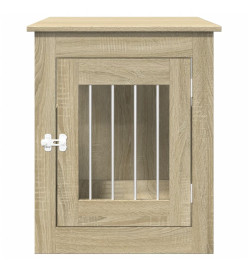 Meuble de cage pour chiens chêne sonoma 55x75x65 cm