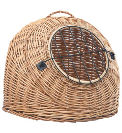 Cage de transport pour chats 45x35x35 cm Saule naturel