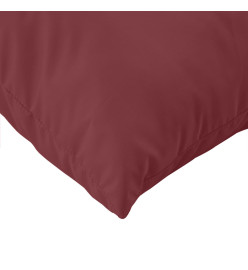 Coussins de palette lot de 2 rouge bordeaux mélangé tissu