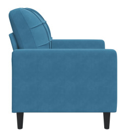 Fauteuil Bleu 60 cm Velours