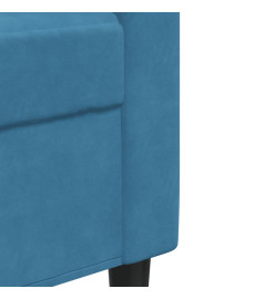 Fauteuil Bleu 60 cm Velours