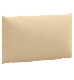 Coussins de palette lot de 2 beige mélangé tissu