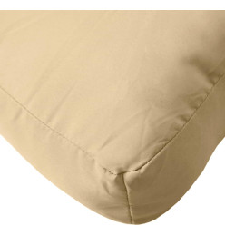 Coussins de palette lot de 2 beige mélangé tissu