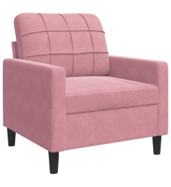 Fauteuil Rose 60 cm Velours