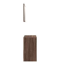 Ensemble de meubles de salle de bain 2 pcs Chêne marron