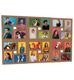 Collage de cadres photo de photo 24x(13x18 cm) Marron clair MDF